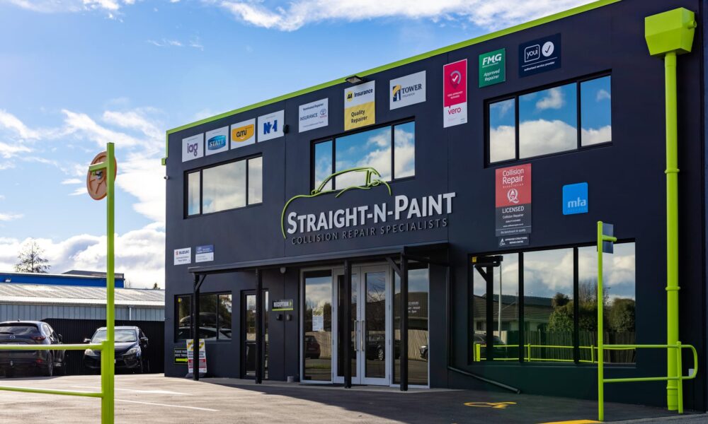 Straight-N-Paint headquarters in Rangiora offering collision repair, dent removal & PDR, bumper repair, car spray painting and panel beating